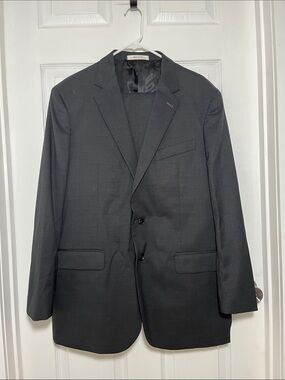 Joseph Abboud Black Two-Button Men's Suit